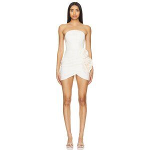 NBD Alyna Mini Dress in Ivory Medium New Womens Strapless Cocktail